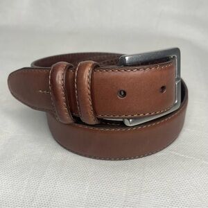 Banana Republic Genuine Leather Belt Brown Western Accents Silver Mens Size 36